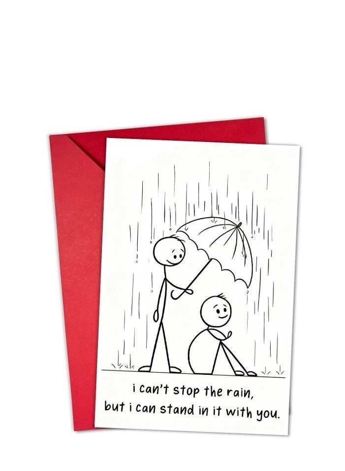 Fuwddy Red Envelope & Greeting Card Set - "Together Forever" Design - For Wedding, Anniversary & Romantic Gift - Image 1